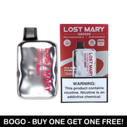 Lost Mary OS5000 ‘Acai Berry Storm Ice’ disposable vape – BOGO deal, acai & raspberry blend with icy mint, 5 000 puffs, USB-C.